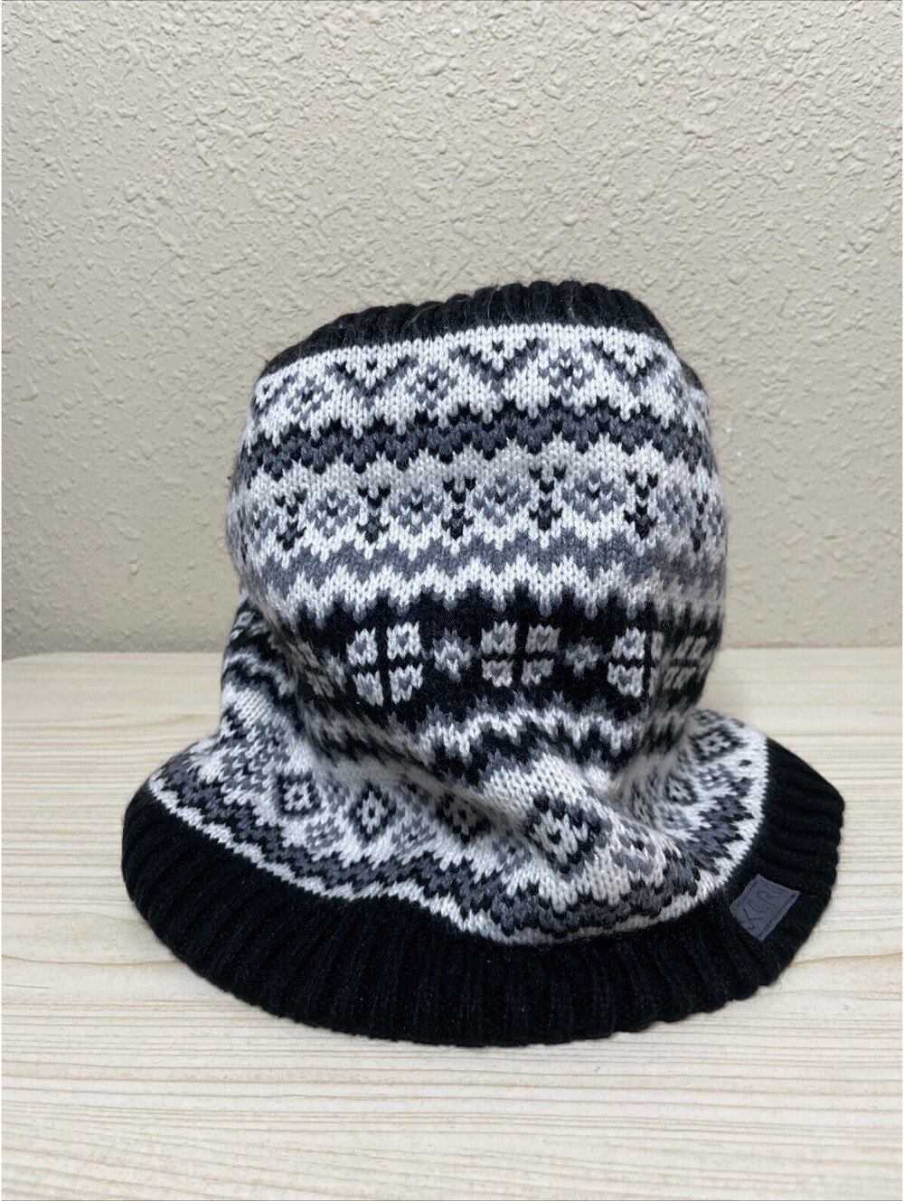 Skora Knit Cowl Neck Scarf  Warmer with Faux Fur Lining One Size